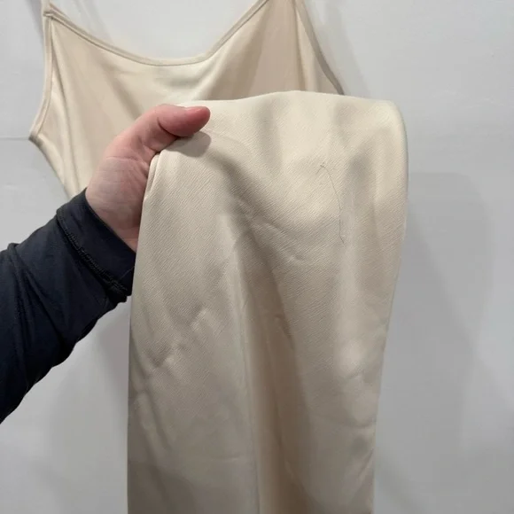 House Of Harlow 1960 Gold Slip Dress Spaghetti Strap Small Midi Maxi - Picture 6 of 6